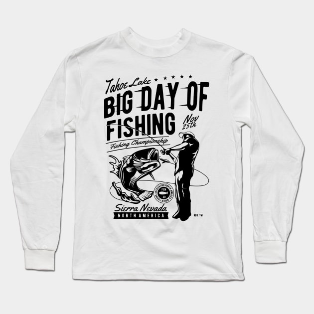 Big Day Of Fishing - Fishing Long Sleeve T-Shirt by Hariolf´s Mega Store